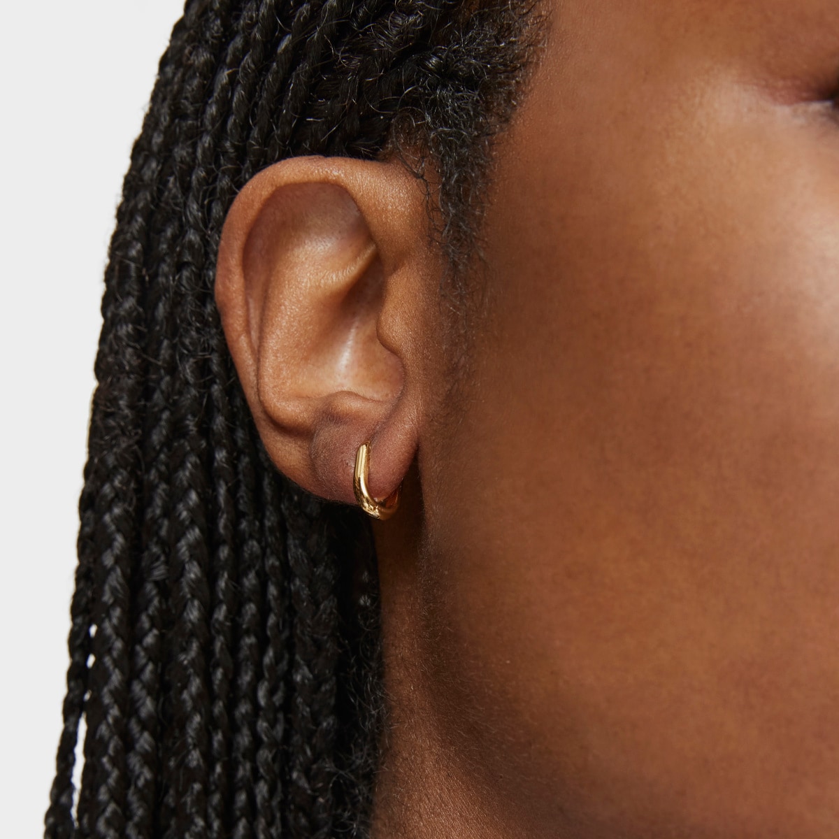 Short 12 mm Hoop earrings with 18kt gold plating over silver TOUS Basics
