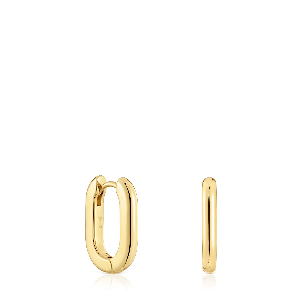 Short 18,2 mm Hoop earrings with 18kt gold plating over silver TOUS Basics