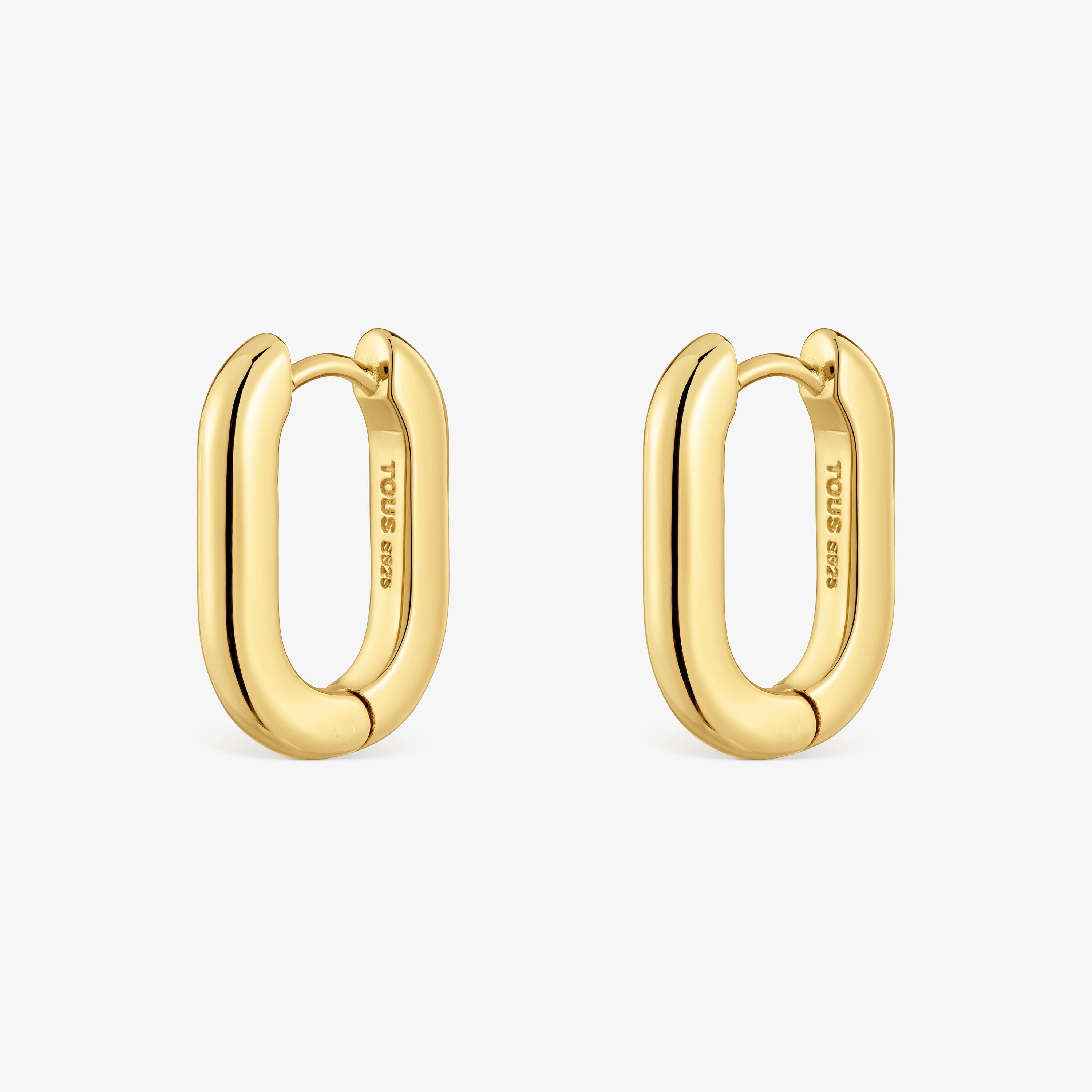 Short  mm Hoop earrings with 18K gold vermeil TOUS Basics