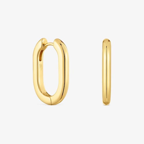 Arracades llargues amb bany d'or 18 kt sobre plata 22 mm Basics