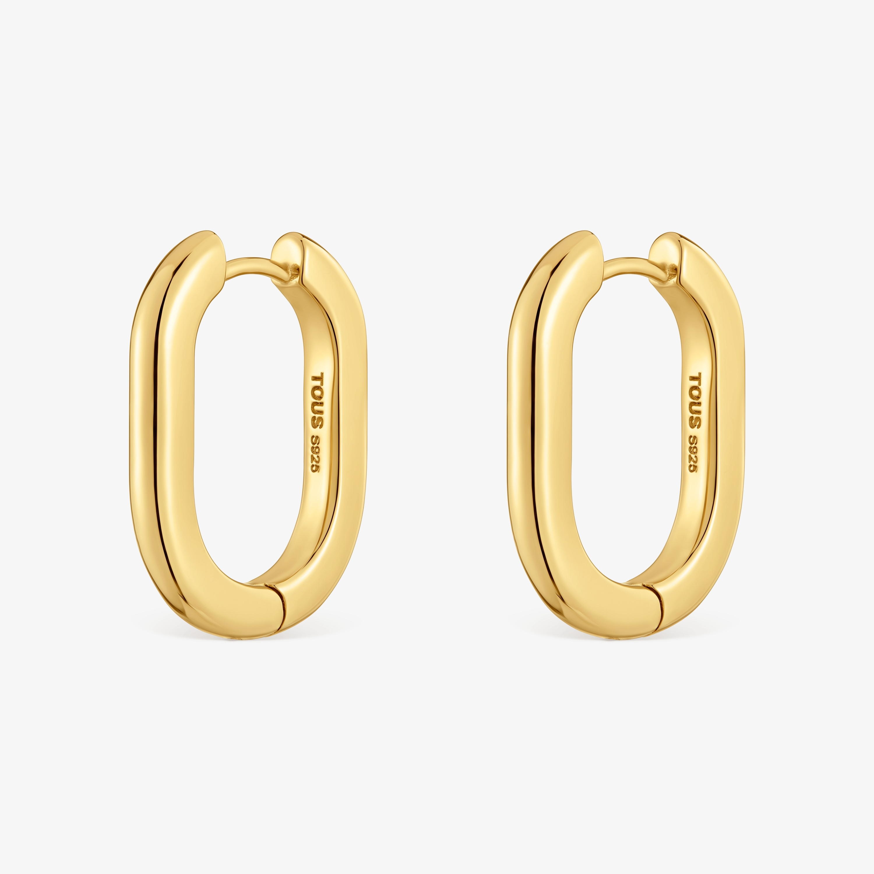 Long  mm Hoop earrings with 18K gold vermeil TOUS Basics