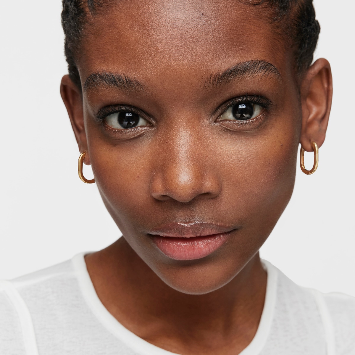 Long 22 mm Hoop earrings with 18kt gold plating over silver TOUS Basics