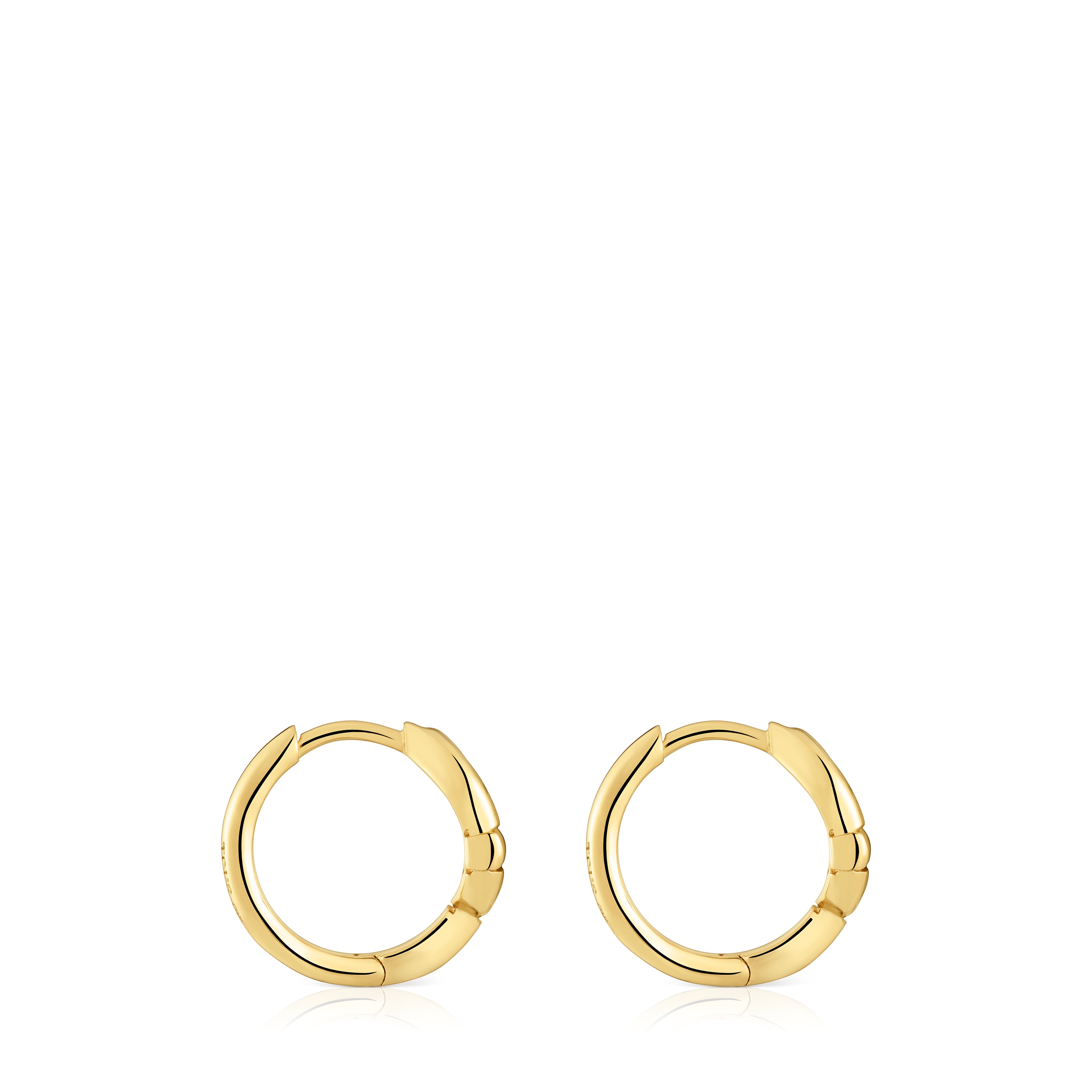 Hoop earrings with 18kt gold plating over silver and motif TOUS MANIFESTO