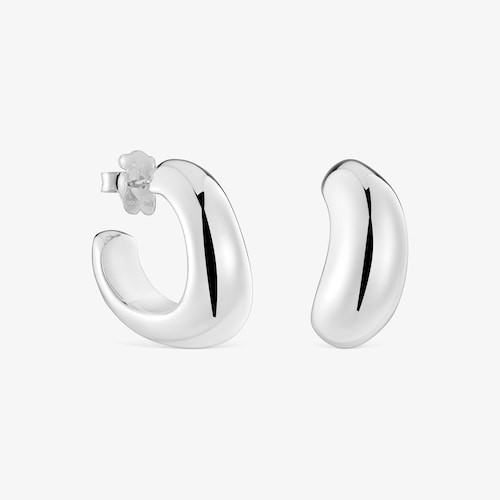 Orecchini a cerchio in argento Galia Basics image number 0