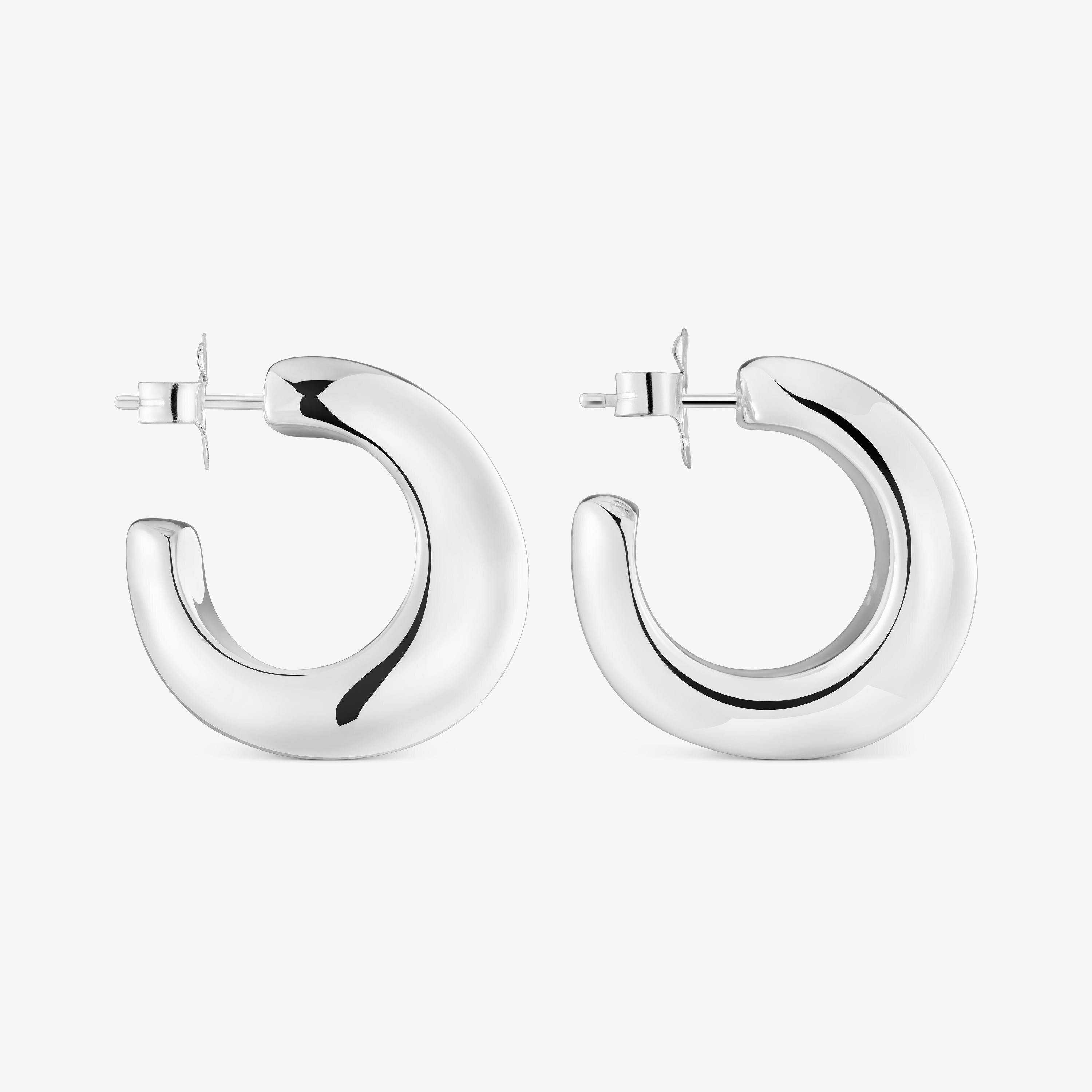 Silver Hoop earrings Galia Basics
