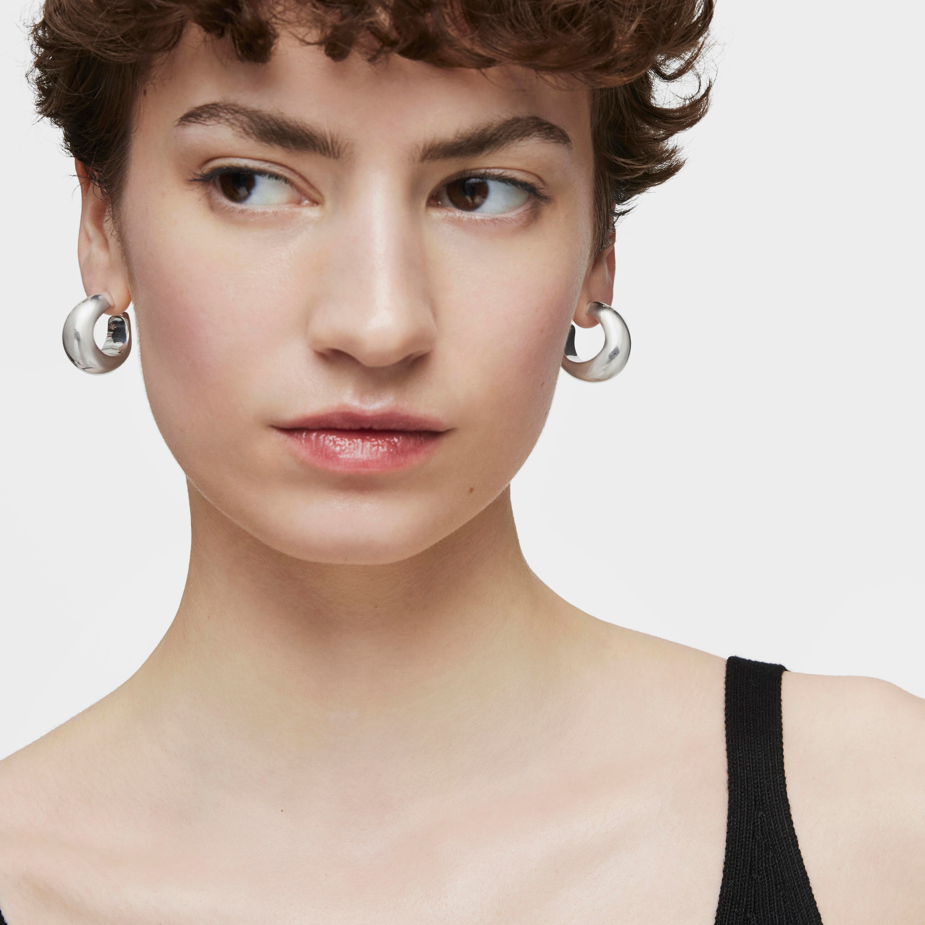 Silver Hoop earrings Galia Basics