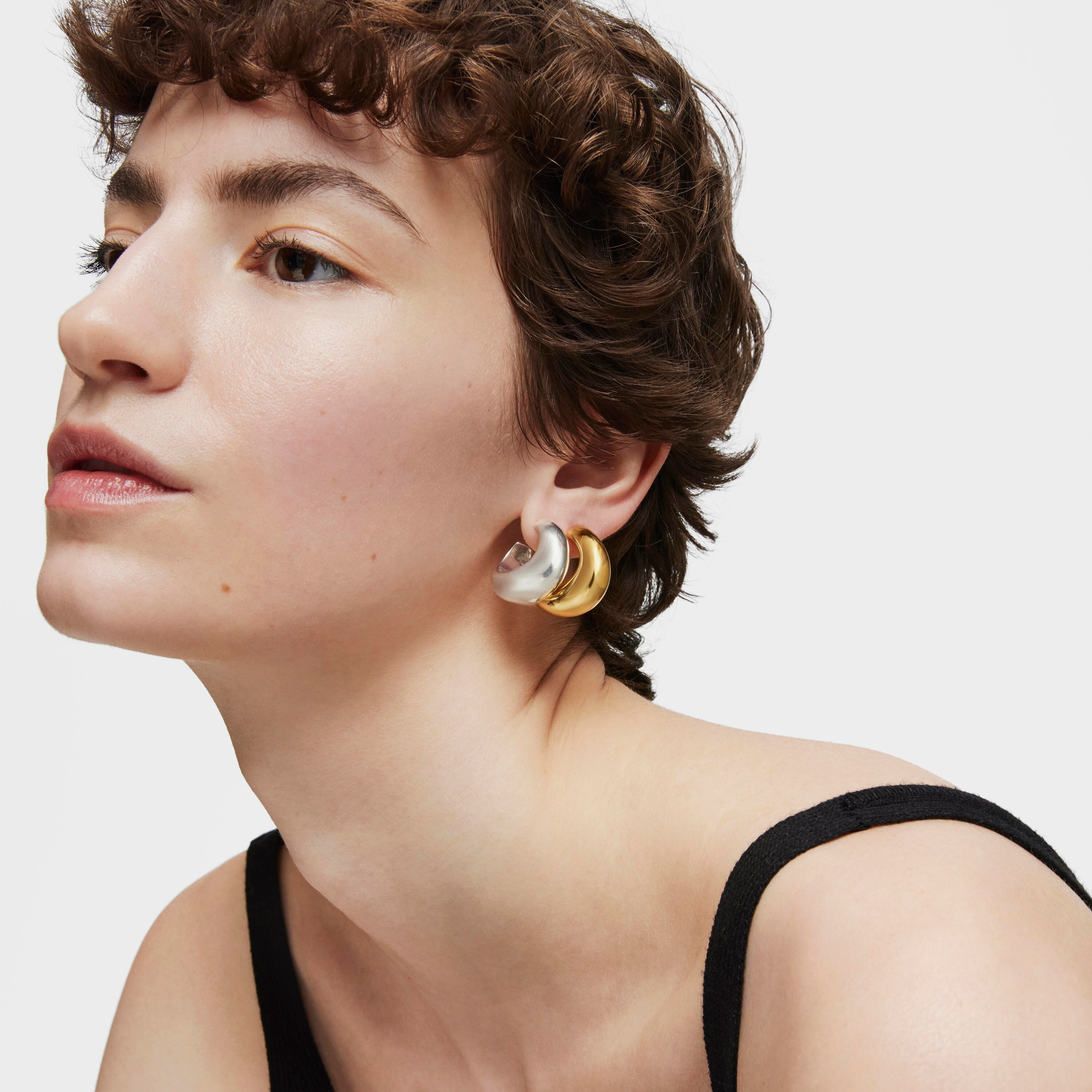 Silver Hoop earrings Galia Basics