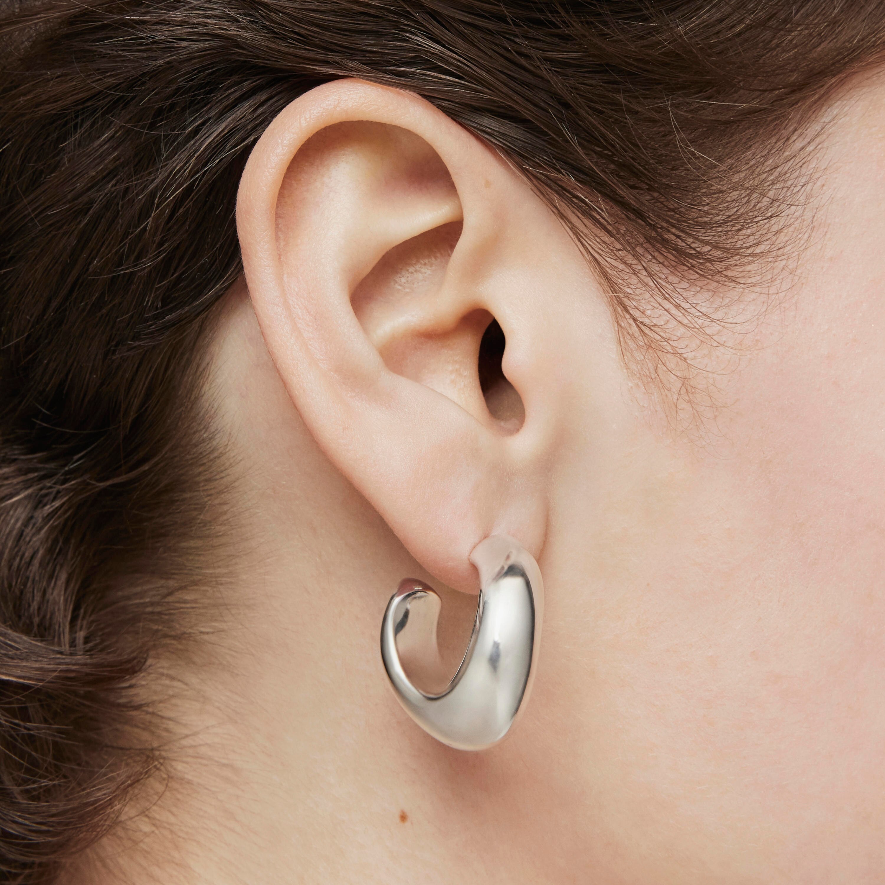 Silver Hoop earrings Galia Basics
