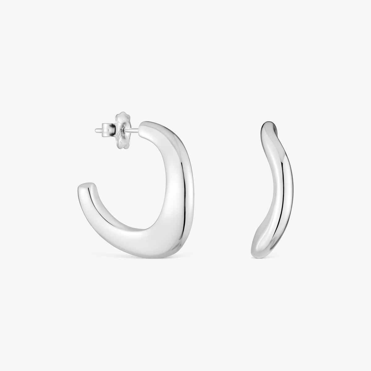Tous - Pendientes De Aro Oval De Plata Galia Basics - Plateado