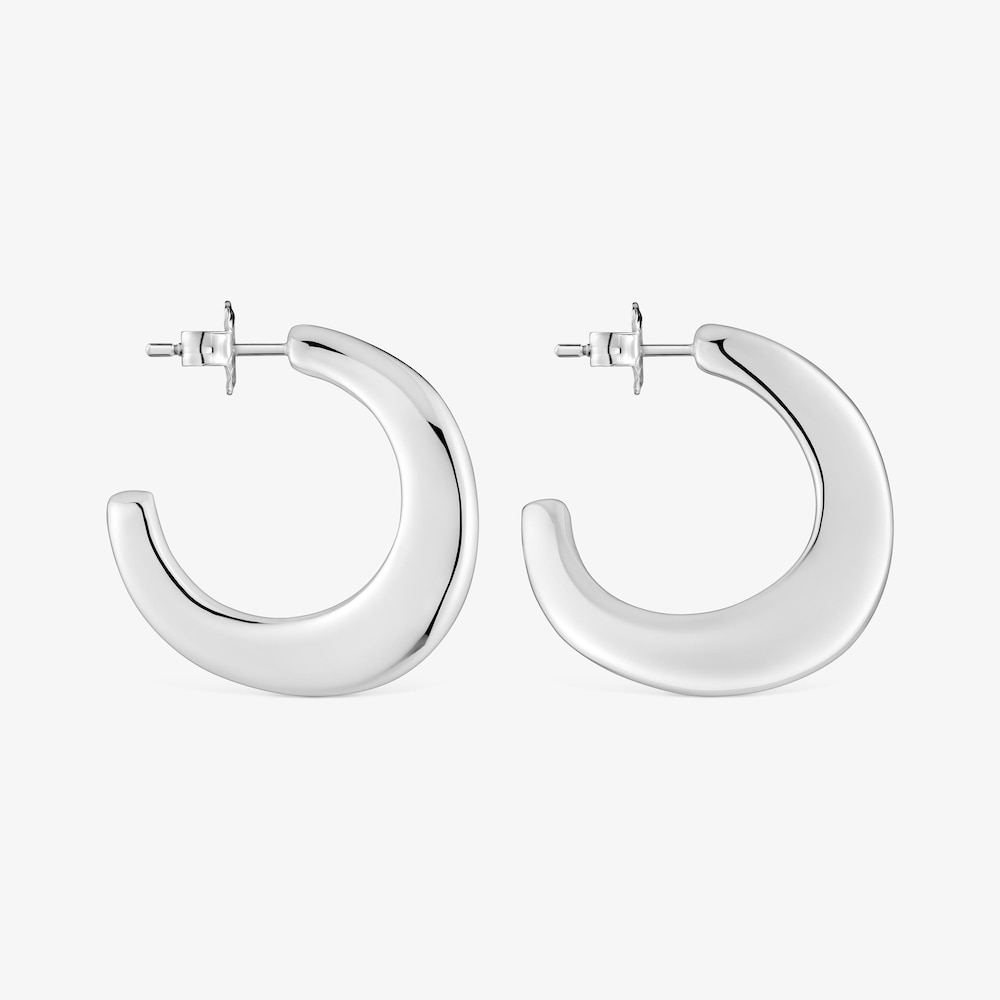 Silver oval Hoop earrings Galia Basics