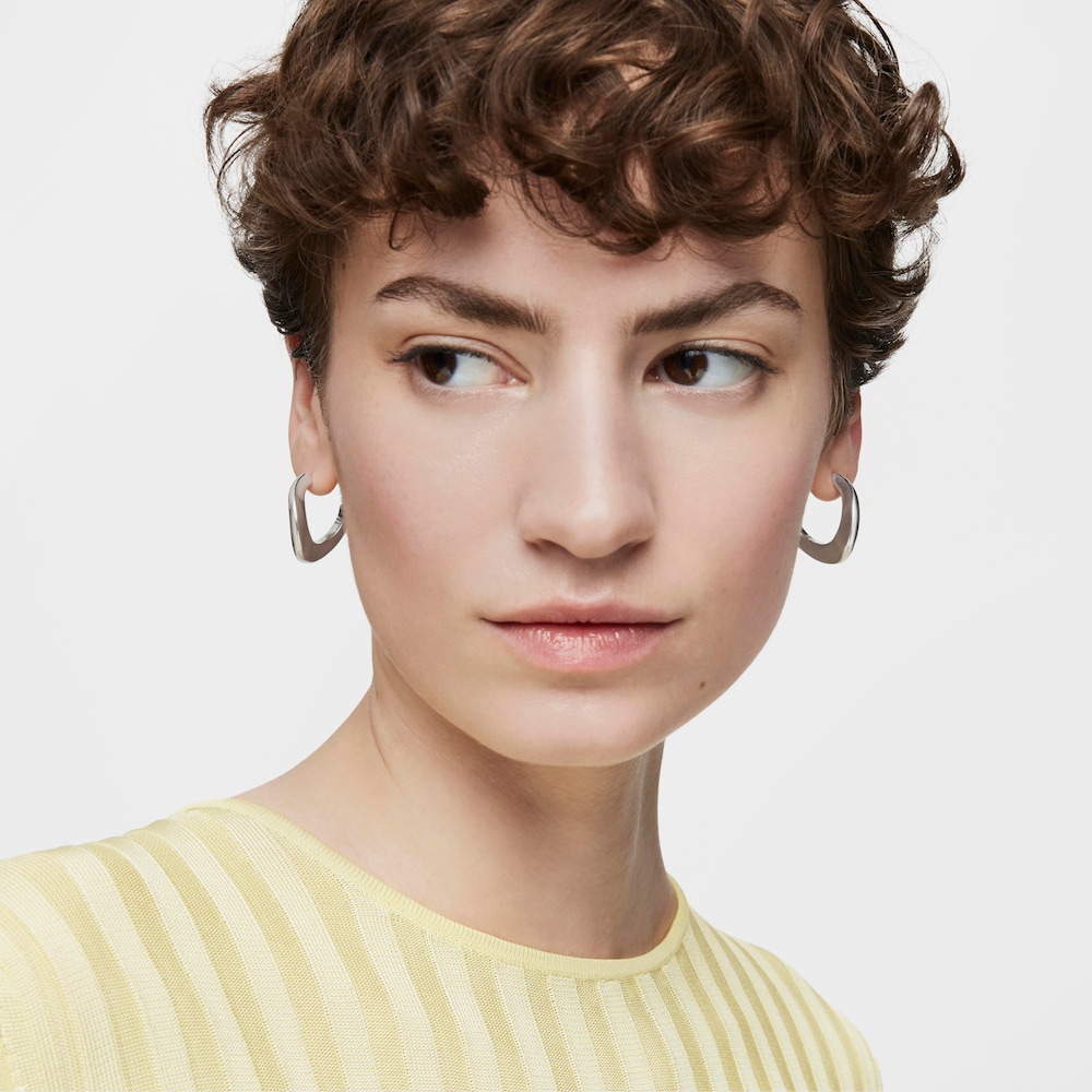Silver oval Hoop earrings Galia Basics Silver oval Hoop earrings Galia Basics