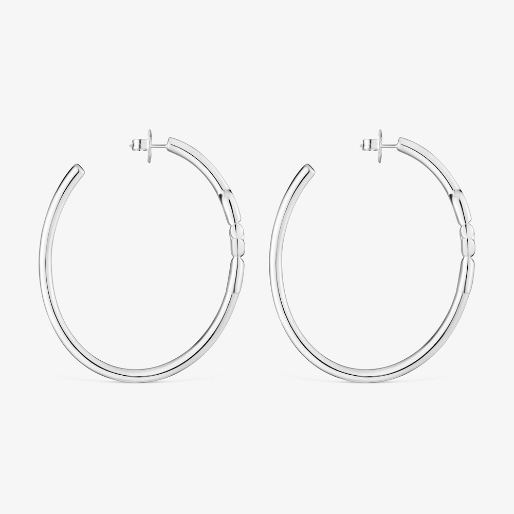 Bardzo długie kolczyki kreolki TOUS MANIFESTO z motywem