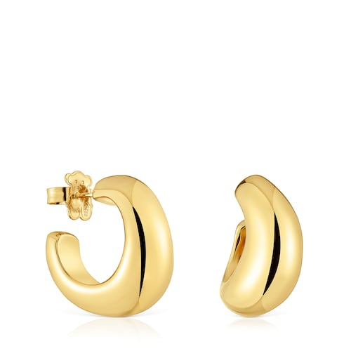 Hoop earrings with 18kt gold plating over silver Galia Basics