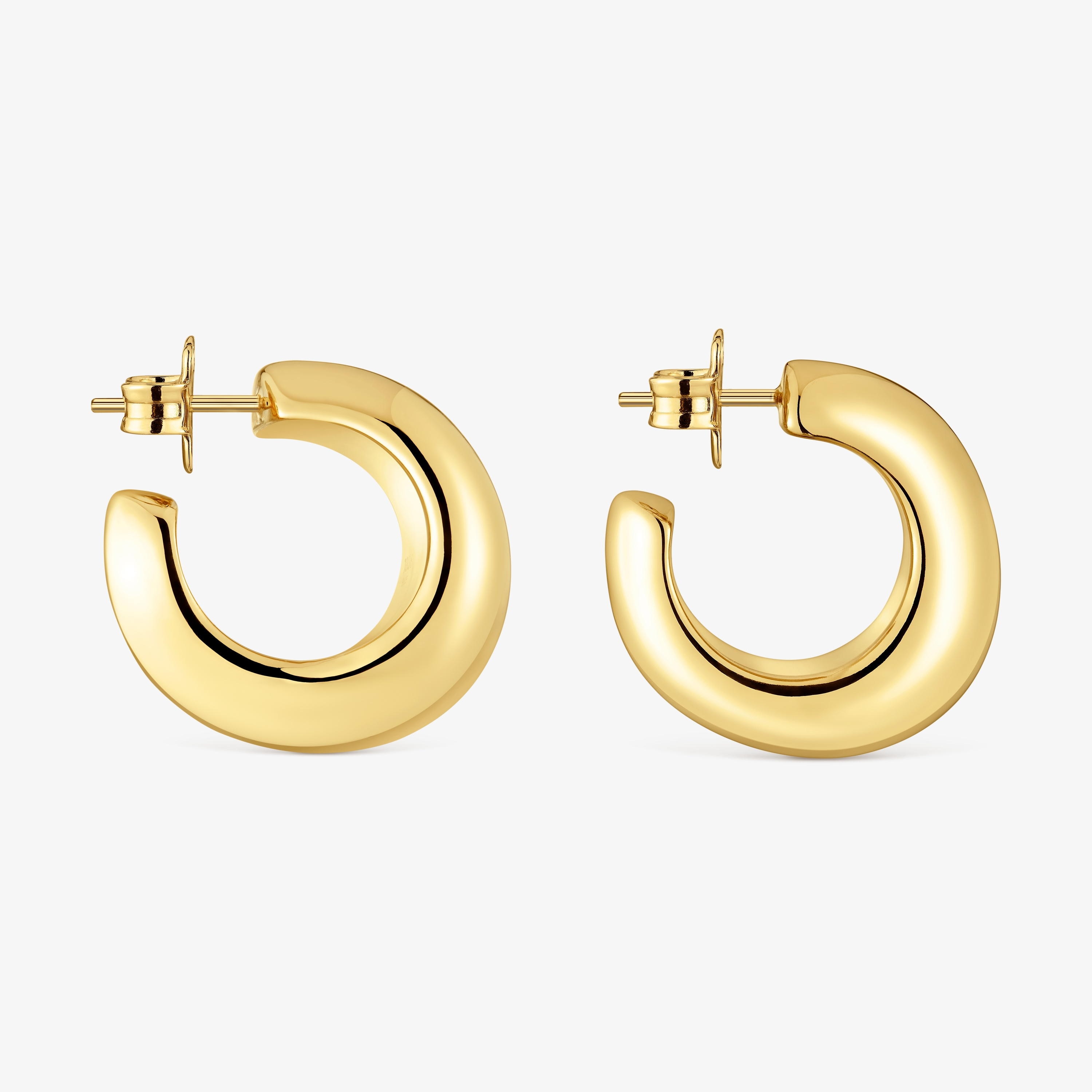 Hoop earrings with 18K gold vermeil Galia Basics