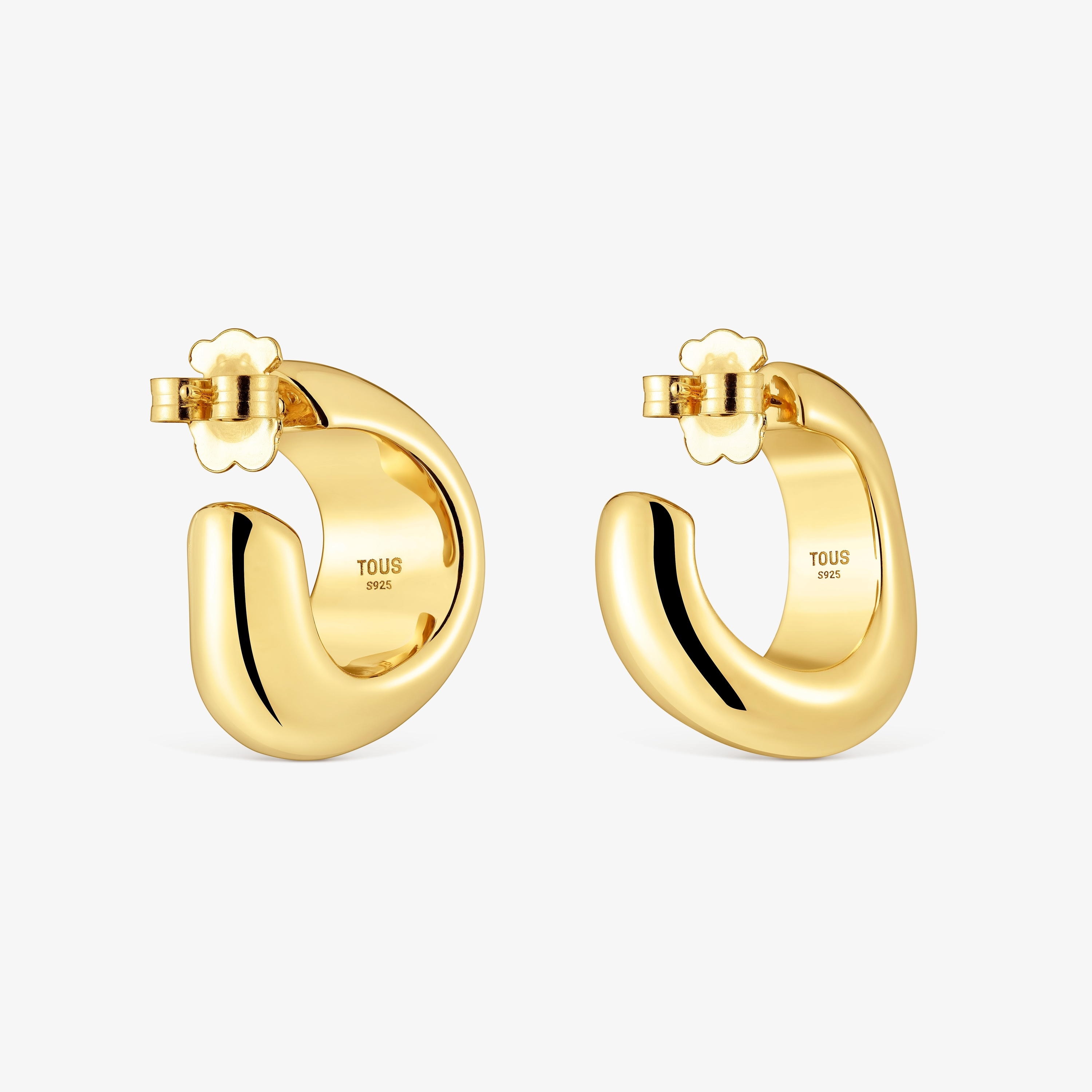Hoop earrings with 18K gold vermeil Galia Basics