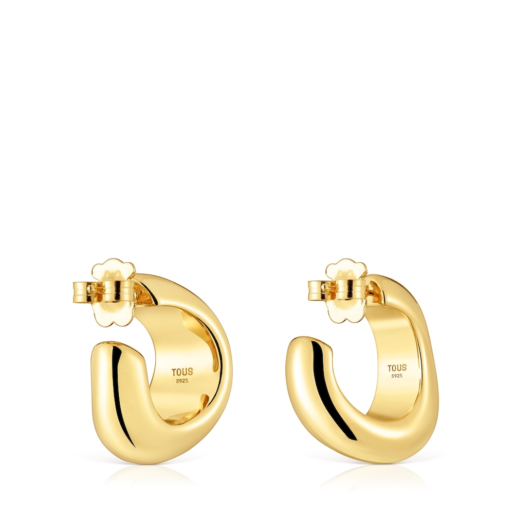 Hoop earrings with 18kt gold plating over silver Galia Basics