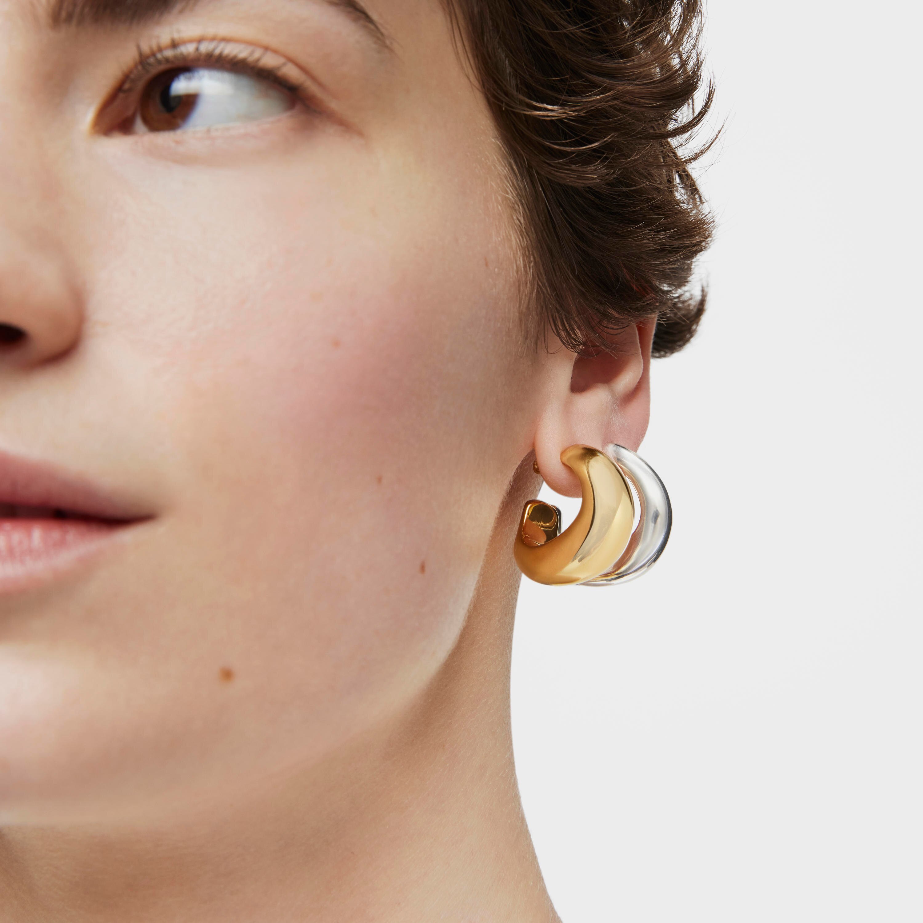 Hoop earrings with 18K gold vermeil Galia Basics