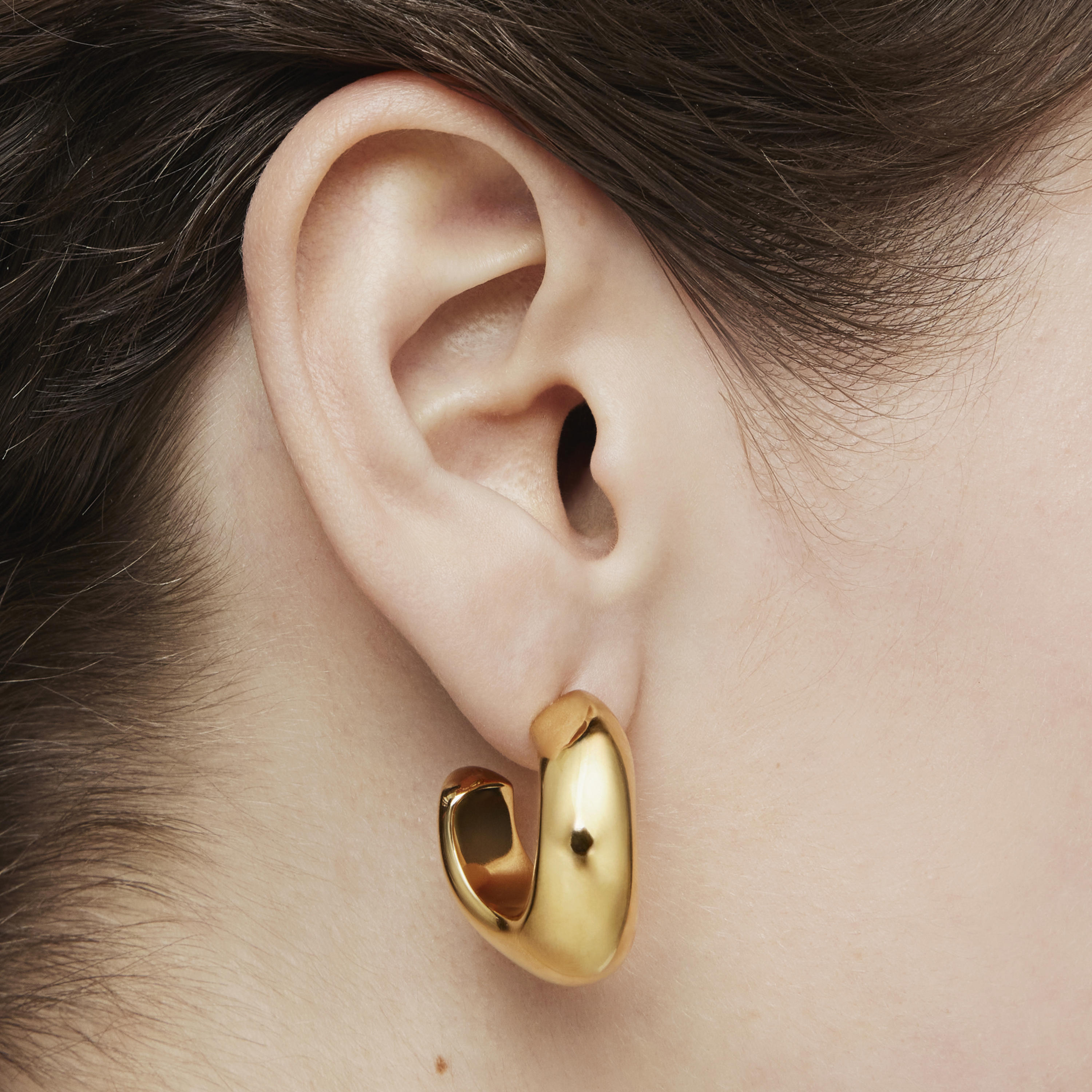 Hoop earrings with 18K gold vermeil Galia Basics