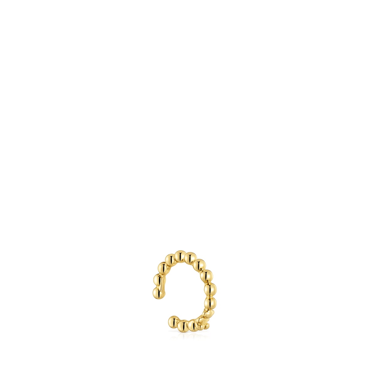 Earcuff oso con baño de oro de 18 kt sobre plata Gloss
