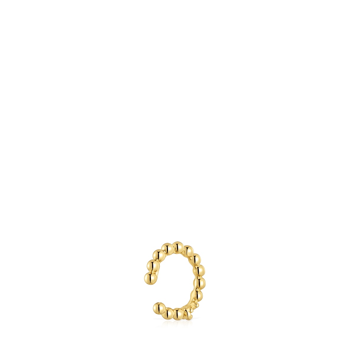 Earcuff oso con baño de oro de 18 kt sobre plata Gloss