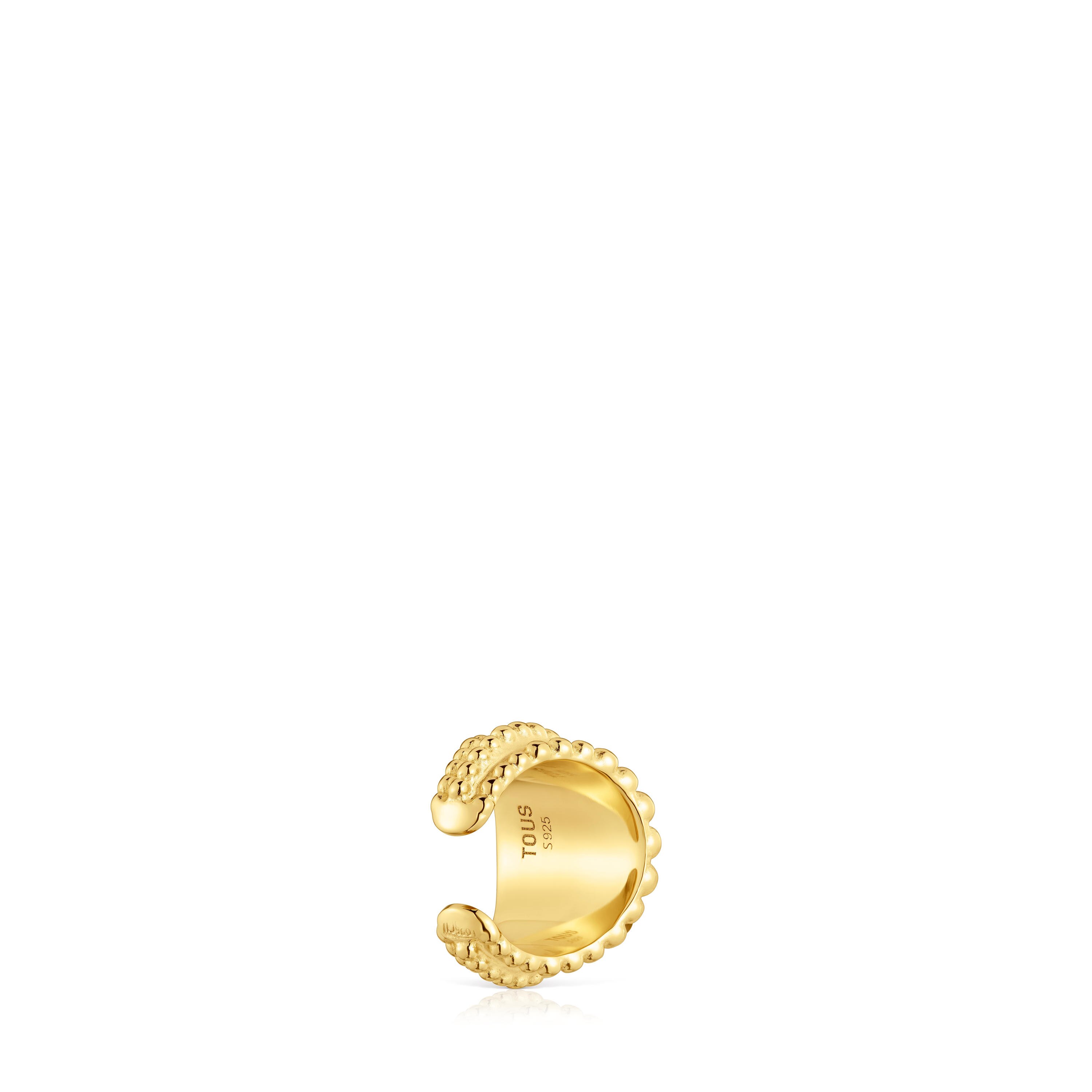 Earcuff with 18kt gold plating over silver TOUS Grain