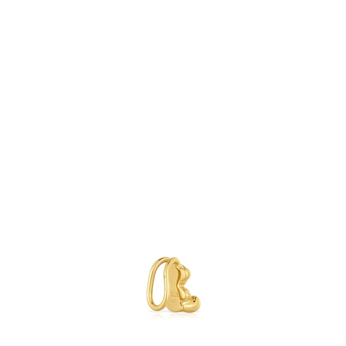 18 kt gold plating over silver bear Earcuff Bold Bear