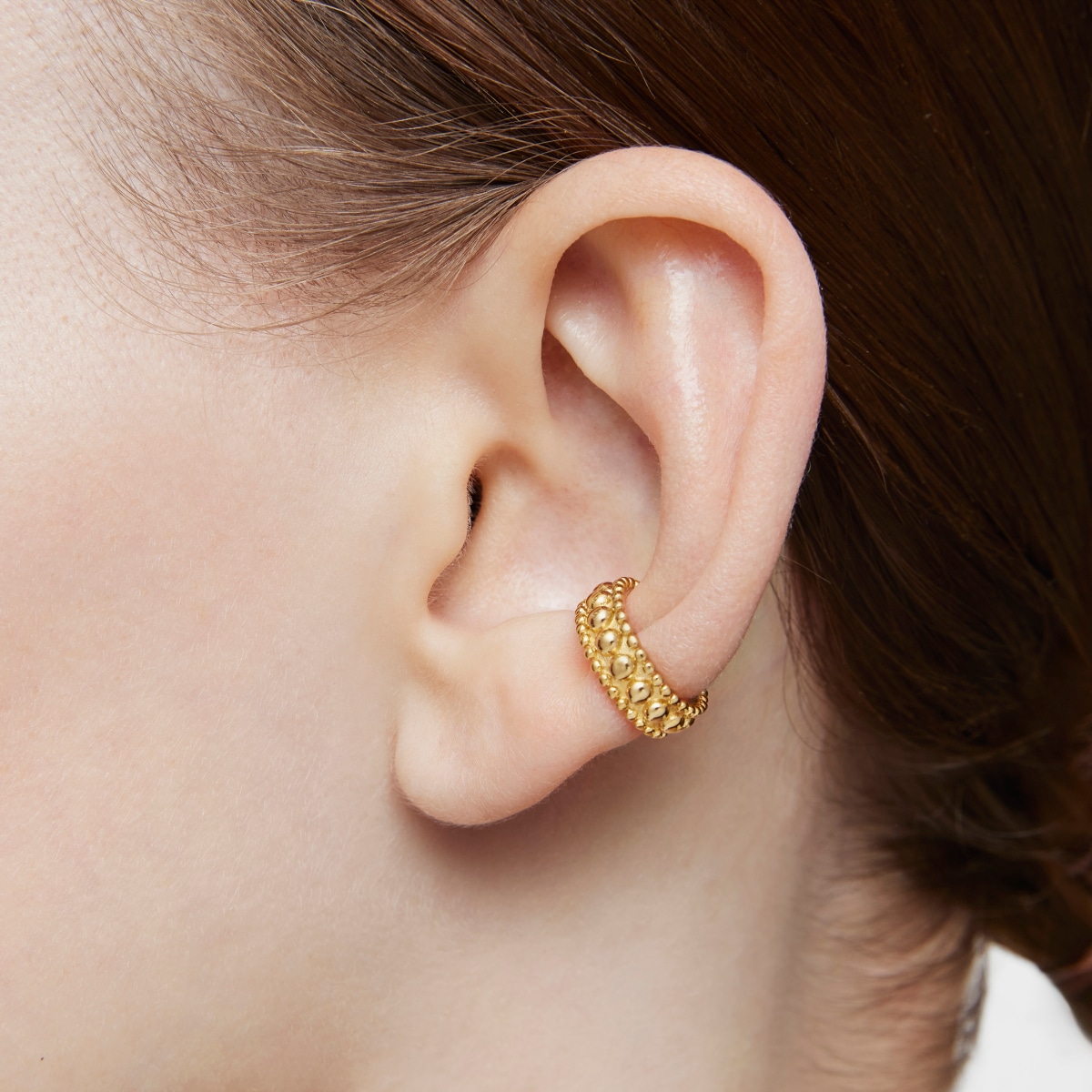 Earcuff triple con baño de oro de 18 kt sobre plata Gloss