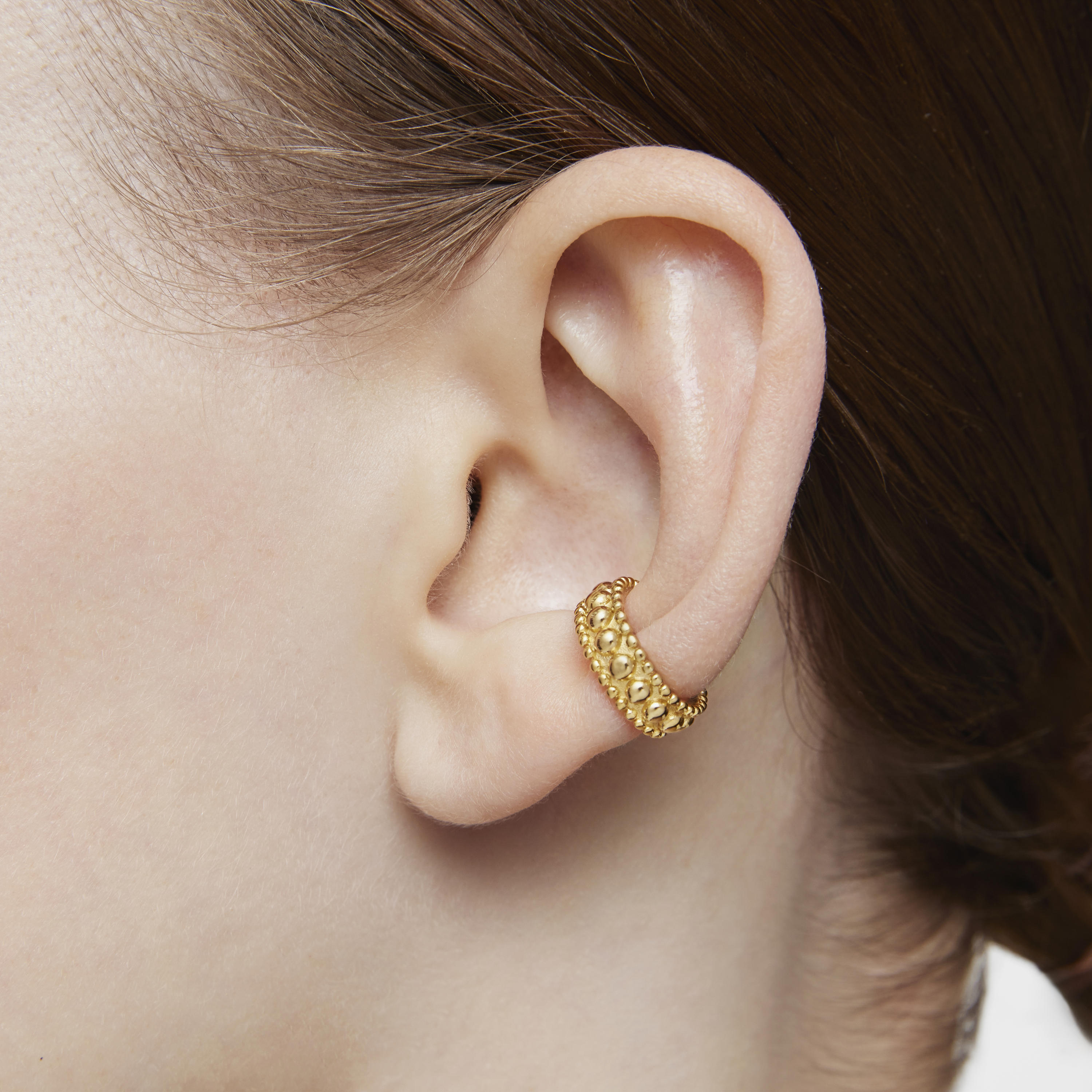 Earcuff triple con baño de oro de 18 kt sobre plata Gloss