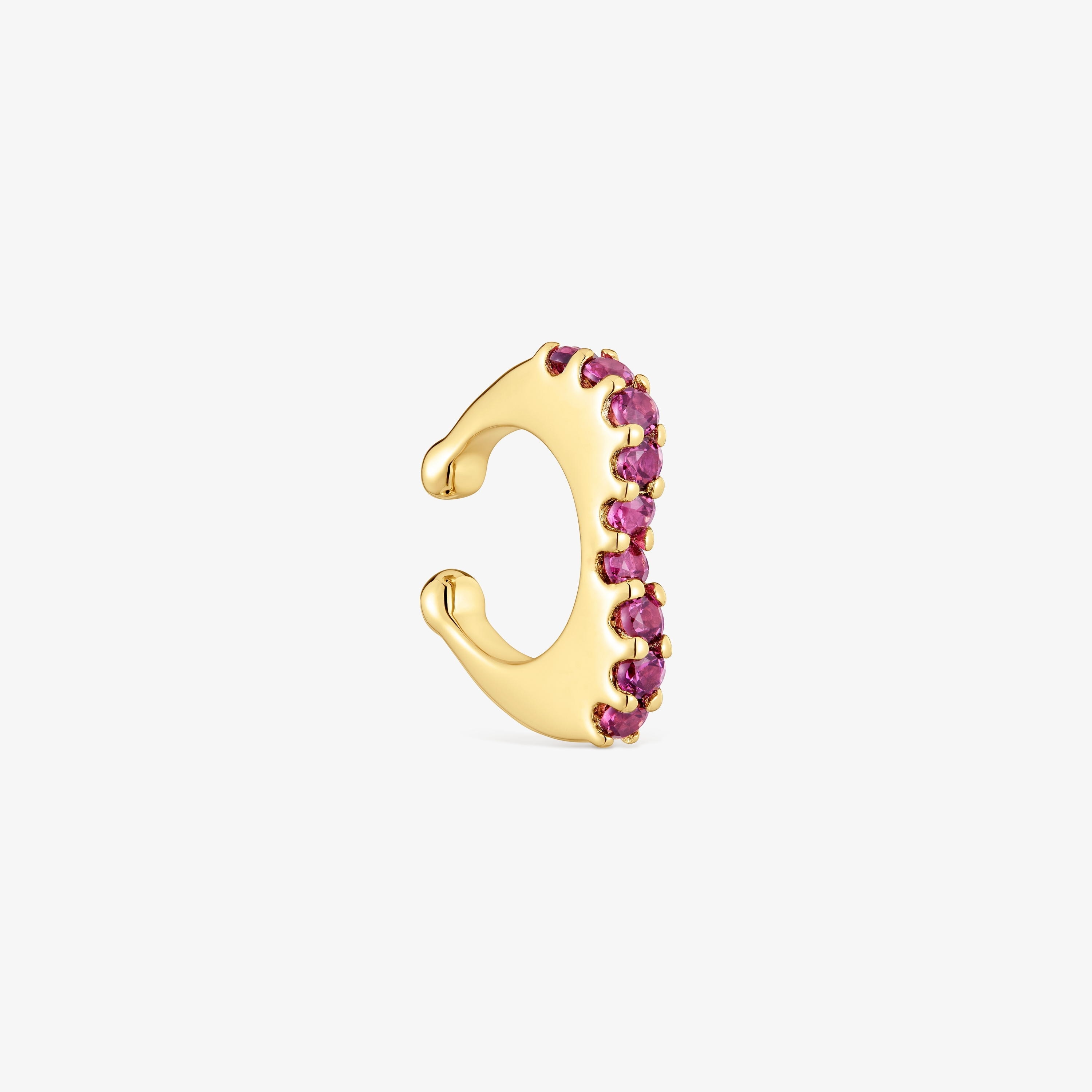 Earcuff with 18K gold vermeil and rhodolite My Other Half