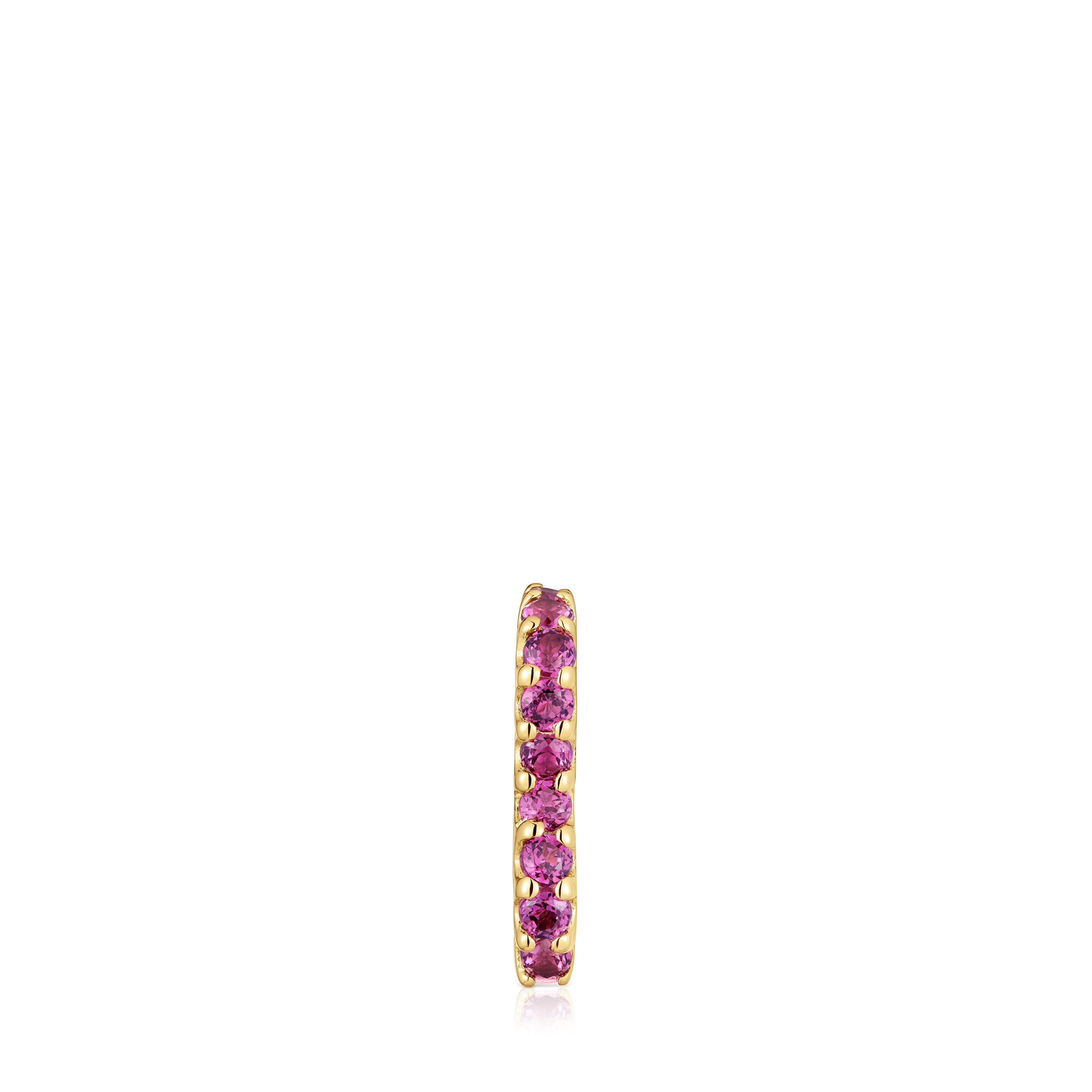 Earcuff with 18kt gold plating over silver and rhodolite My Other Half