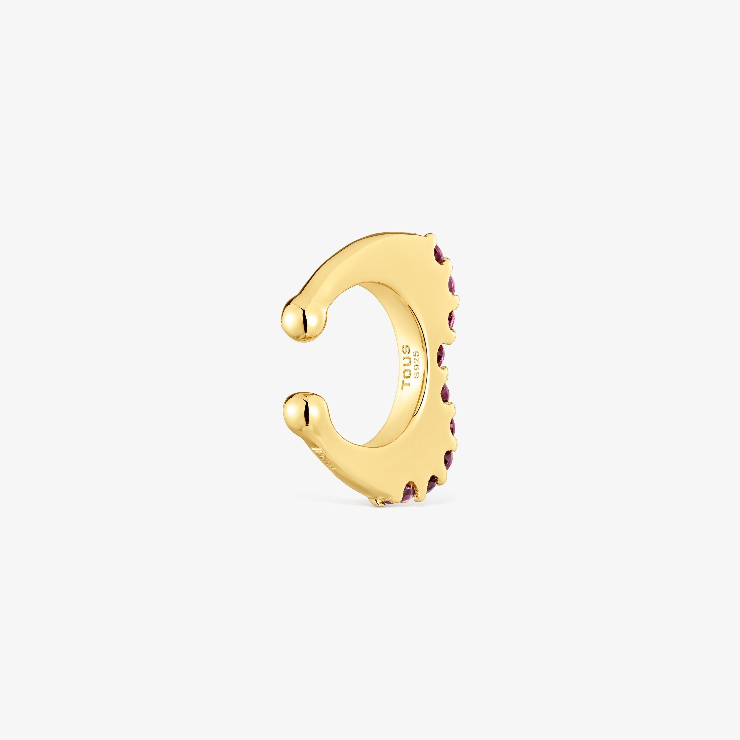 Earcuff with 18K gold vermeil and rhodolite My Other Half