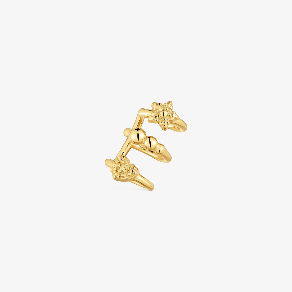 Tous - Earcuff Espiral Con Baño De Oro De 18 Kt Sobre Plata Tous Grain - Dorado