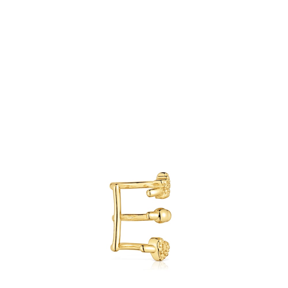 Earcuff espiral con baño de oro de 18 kt sobre plata TOUS Grain image number 1