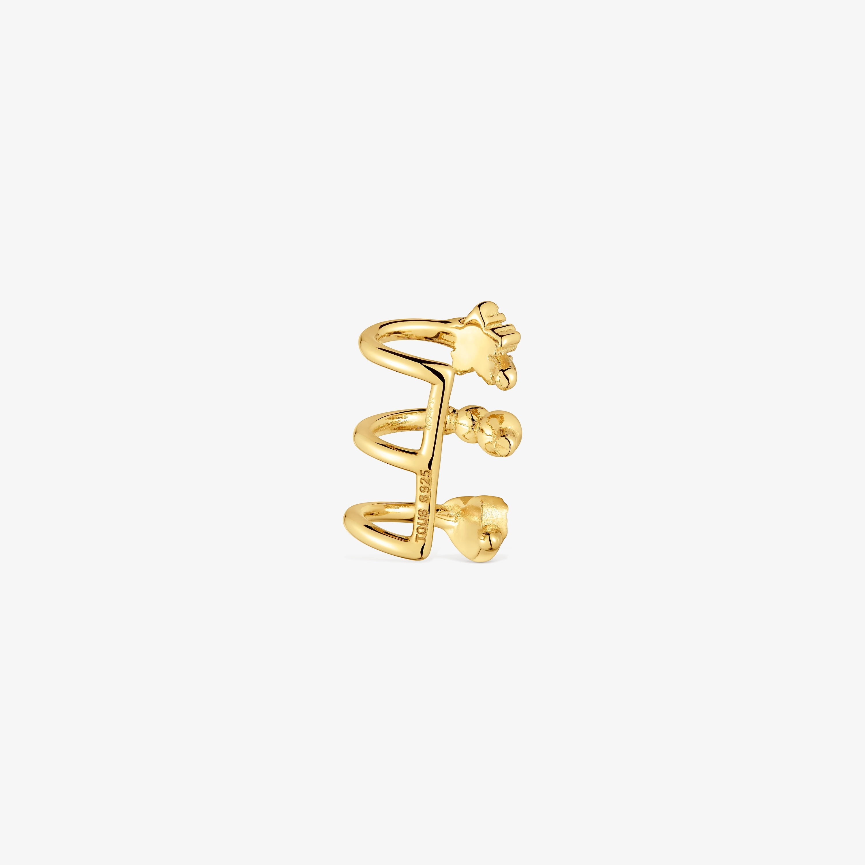 Spiral Earcuff with 18K gold vermeil TOUS Grain