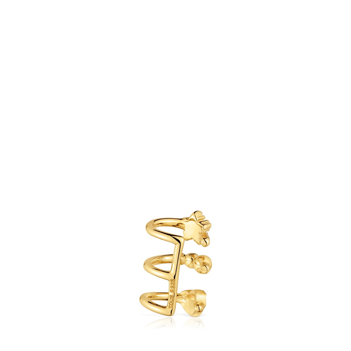 Spiral Earcuff with 18kt gold plating over silver TOUS Grain