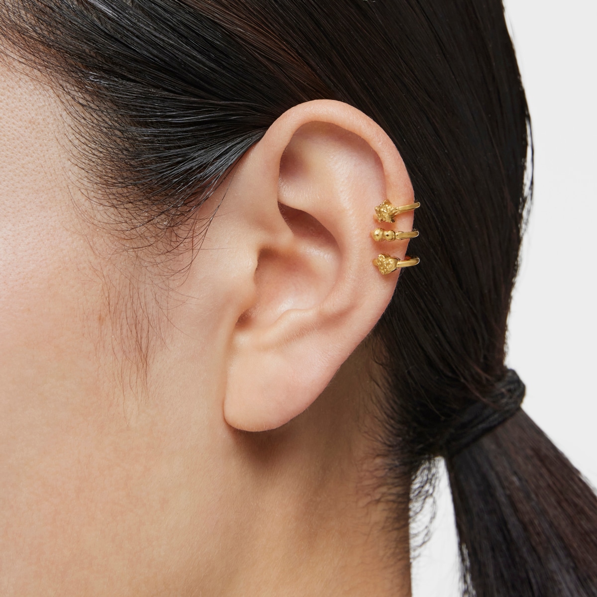 Spiral Earcuff with 18kt gold plating over silver TOUS Grain