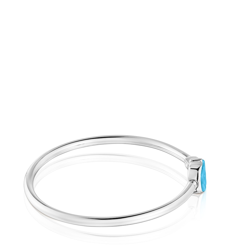 Silver Bangle with motif TOUS MANIFESTO