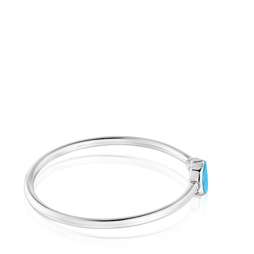 Silver Bangle with blue motif TOUS MANIFESTO