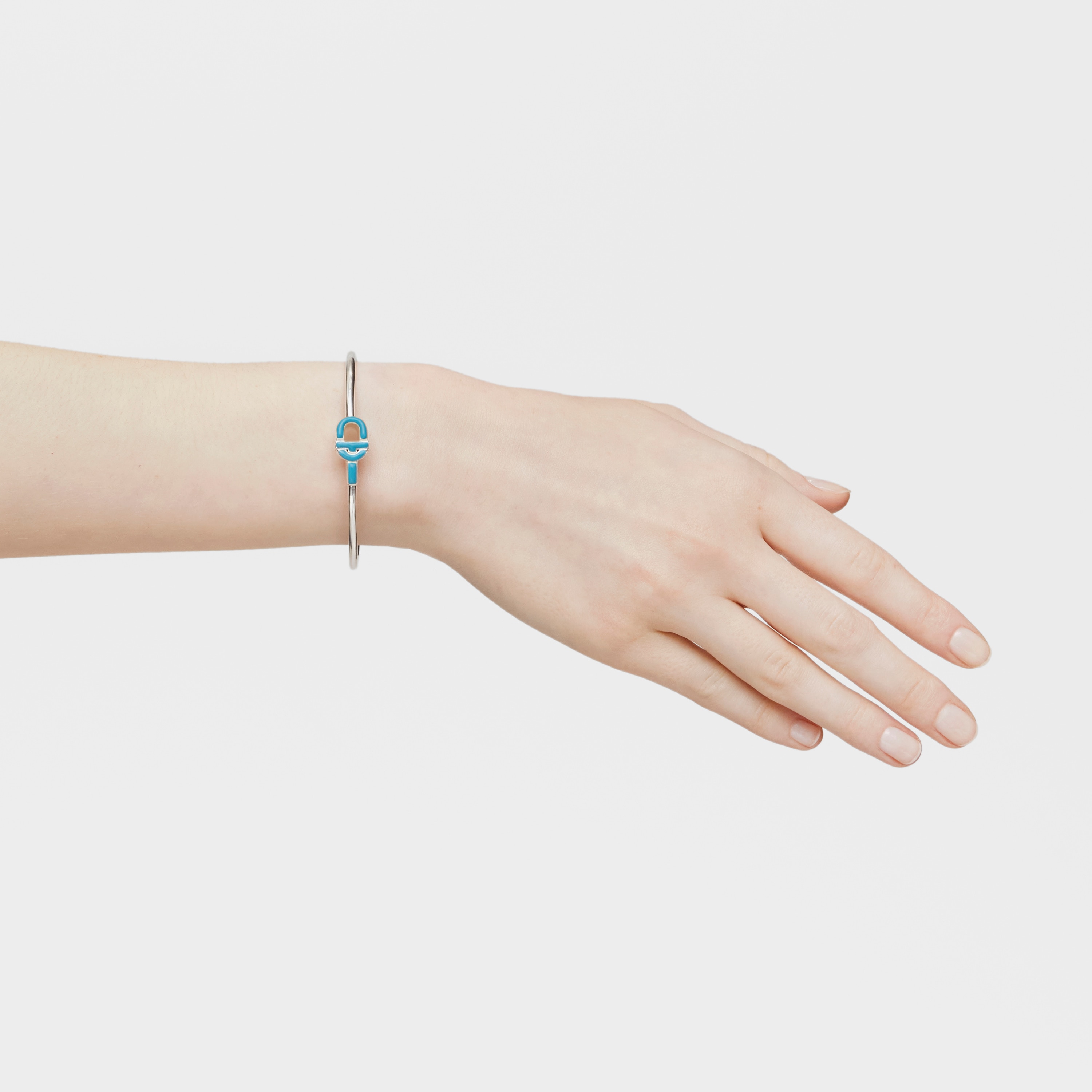 Silver Bangle with blue motif TOUS MANIFESTO
