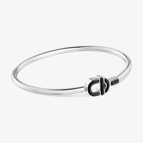 Silver Bangle with black motif TOUS MANIFESTO