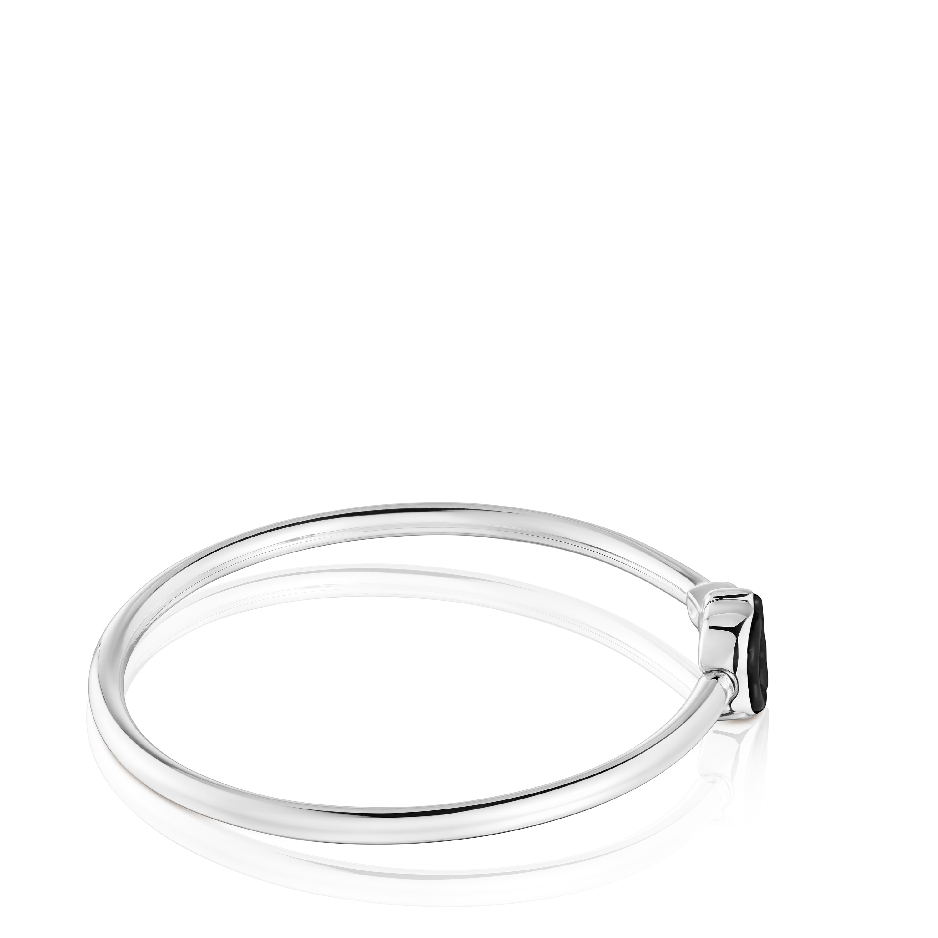 Silver Bangle with black motif TOUS MANIFESTO