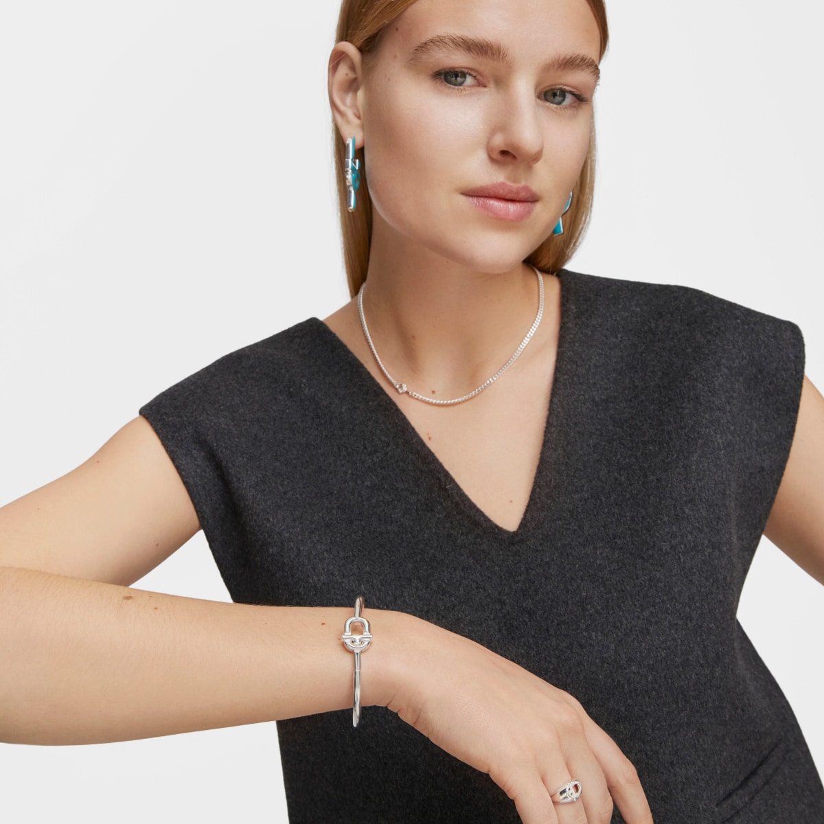 4 mm silver Bangle TOUS MANIFESTO