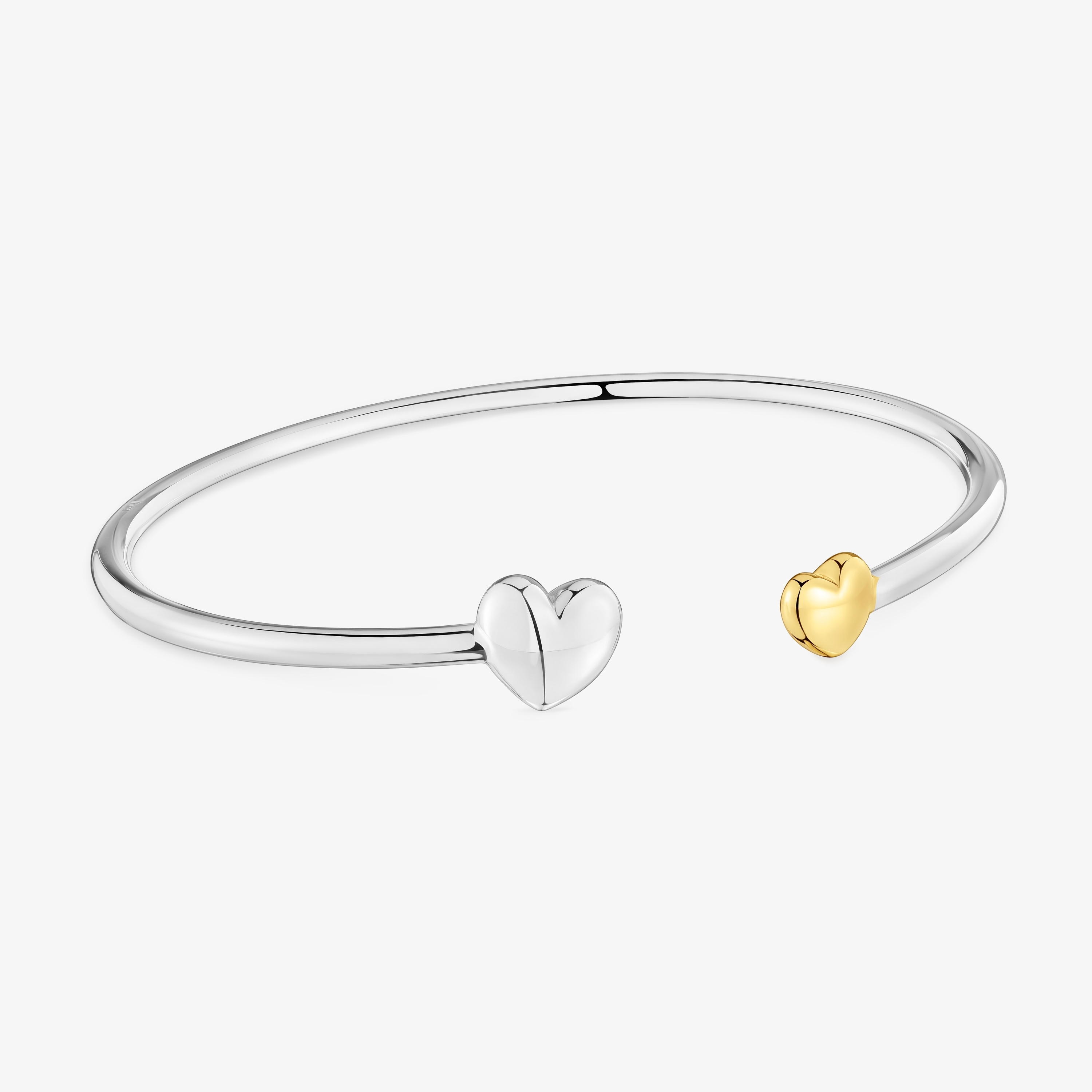 Two-tone heart Bangle My Other Half