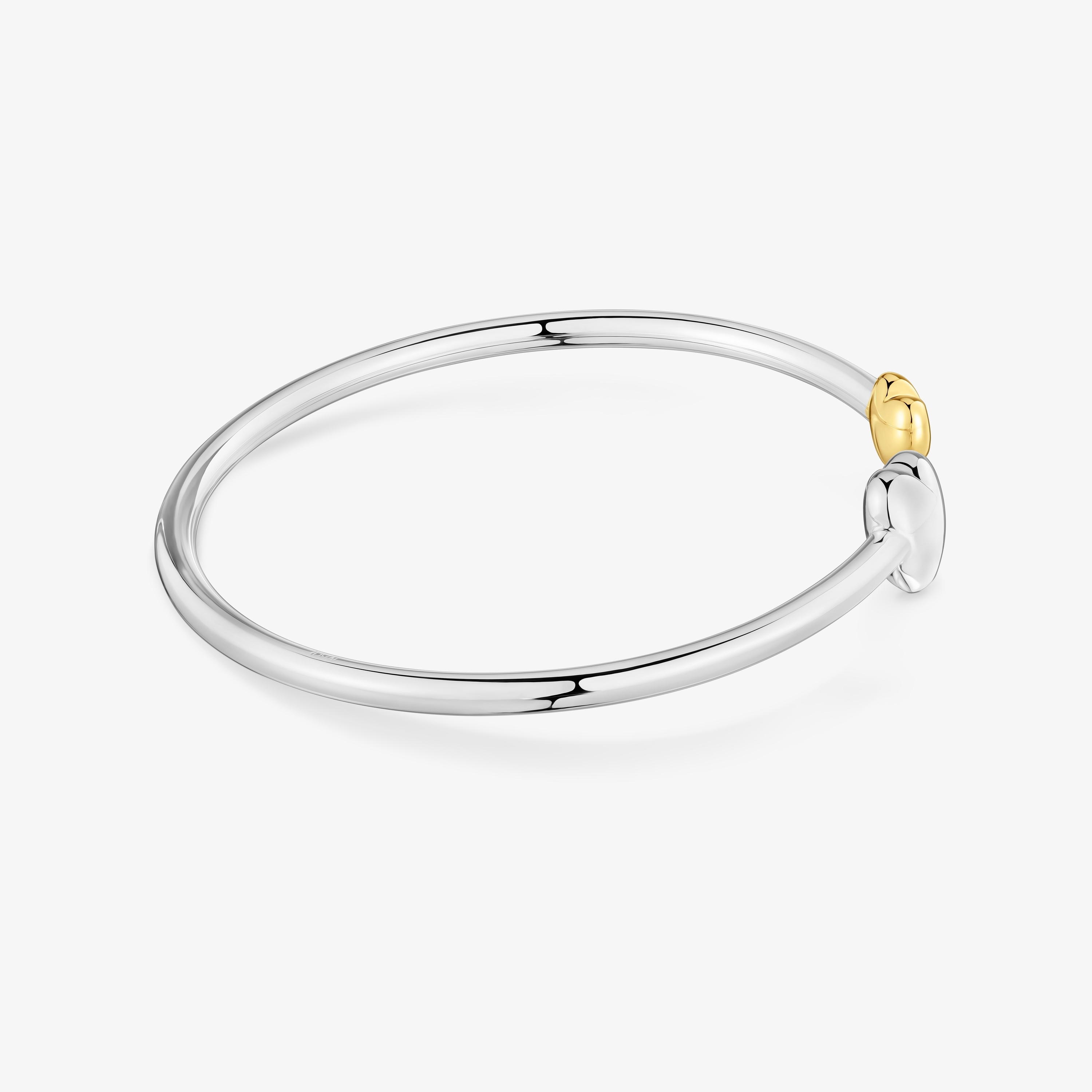 Two-tone heart Bangle My Other Half