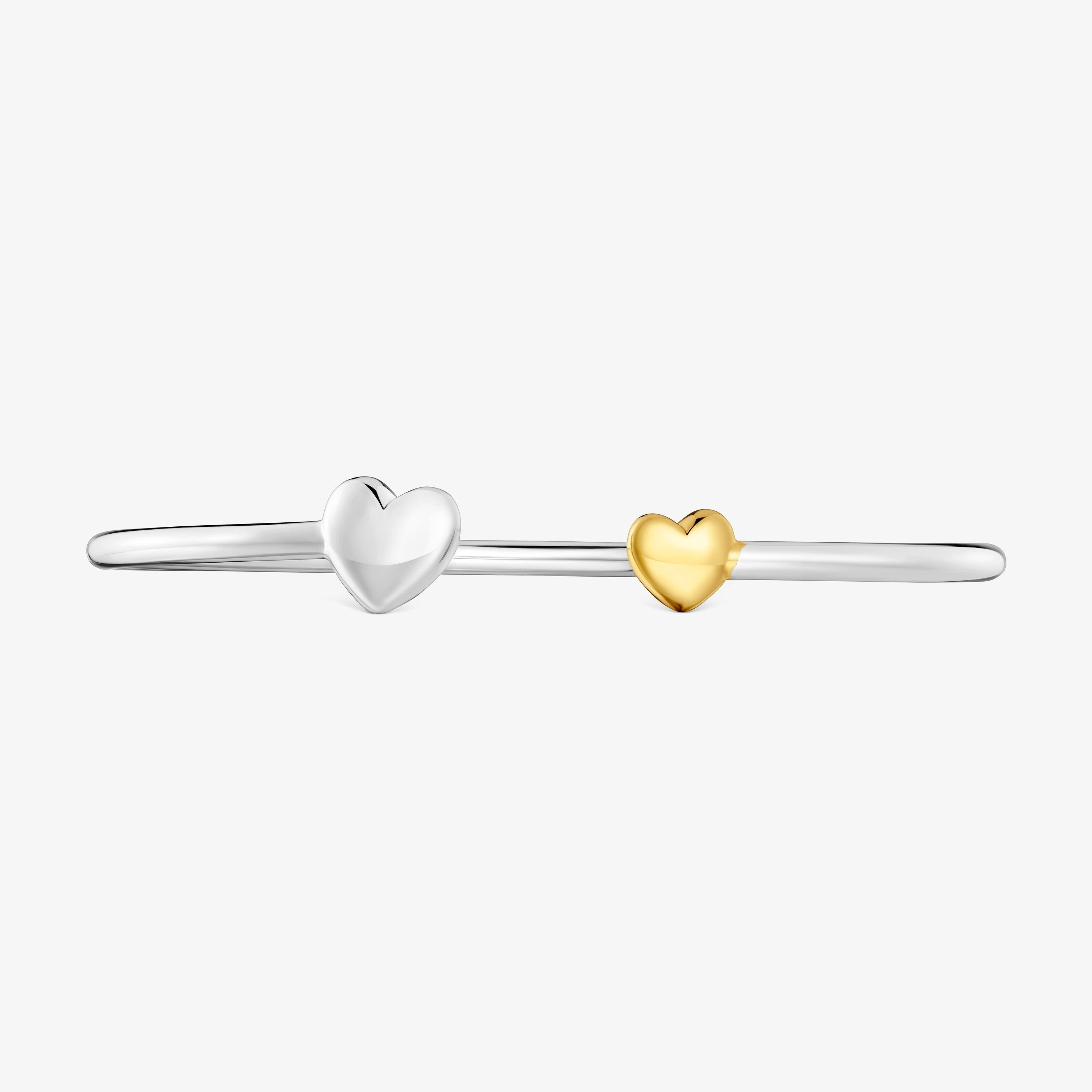 Two-tone heart Bangle My Other Half
