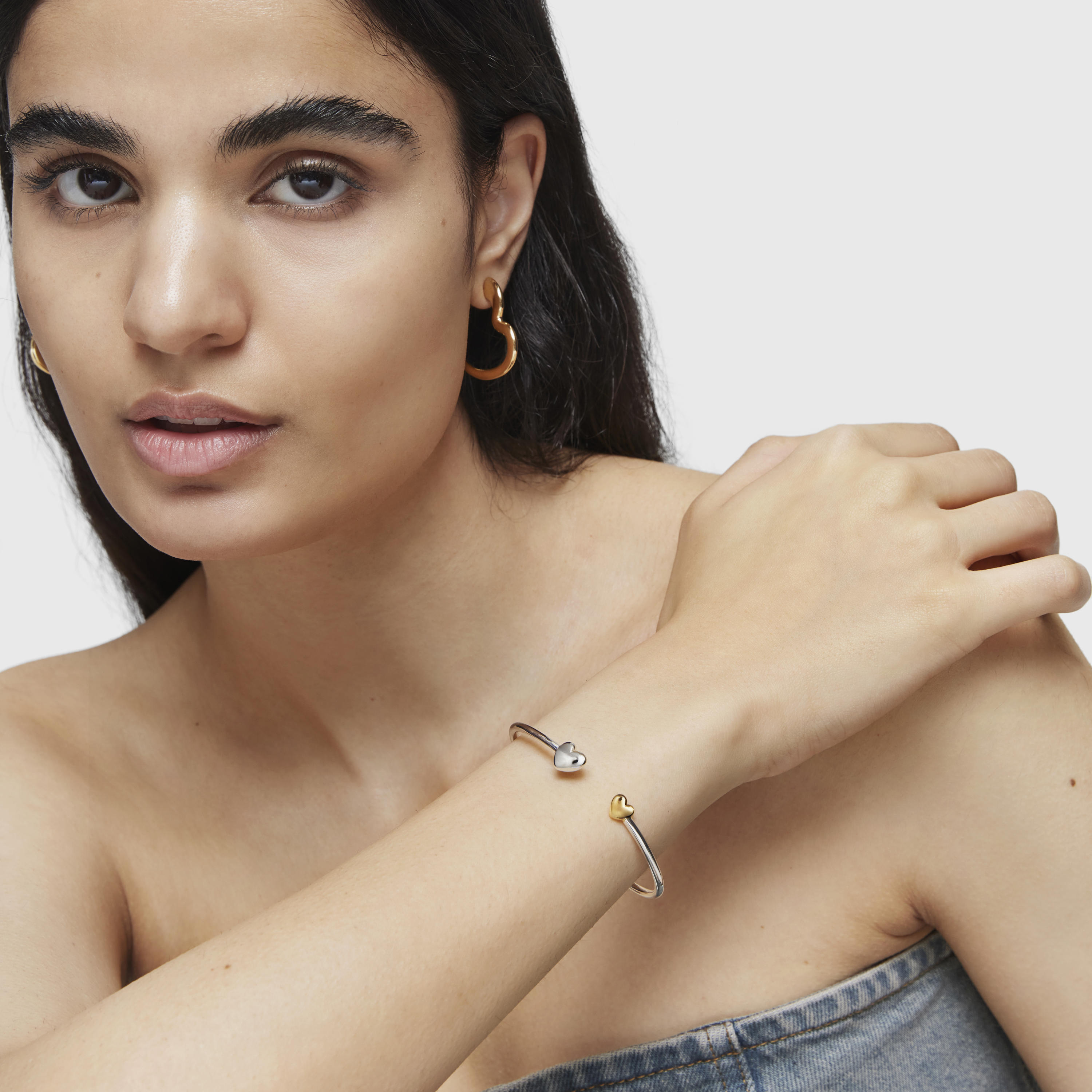 Two-tone heart Bangle My Other Half