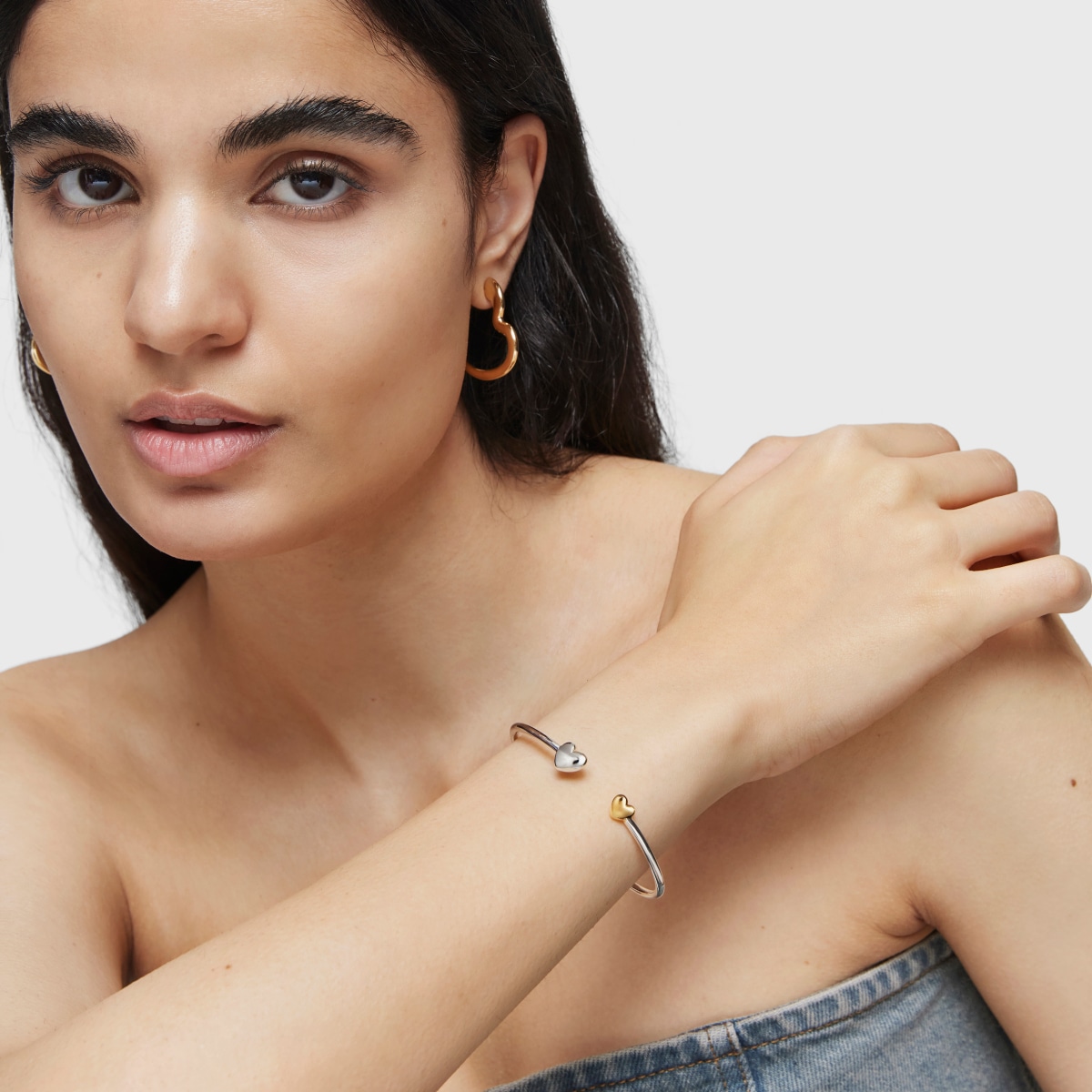 Two-tone heart Bangle My Other Half