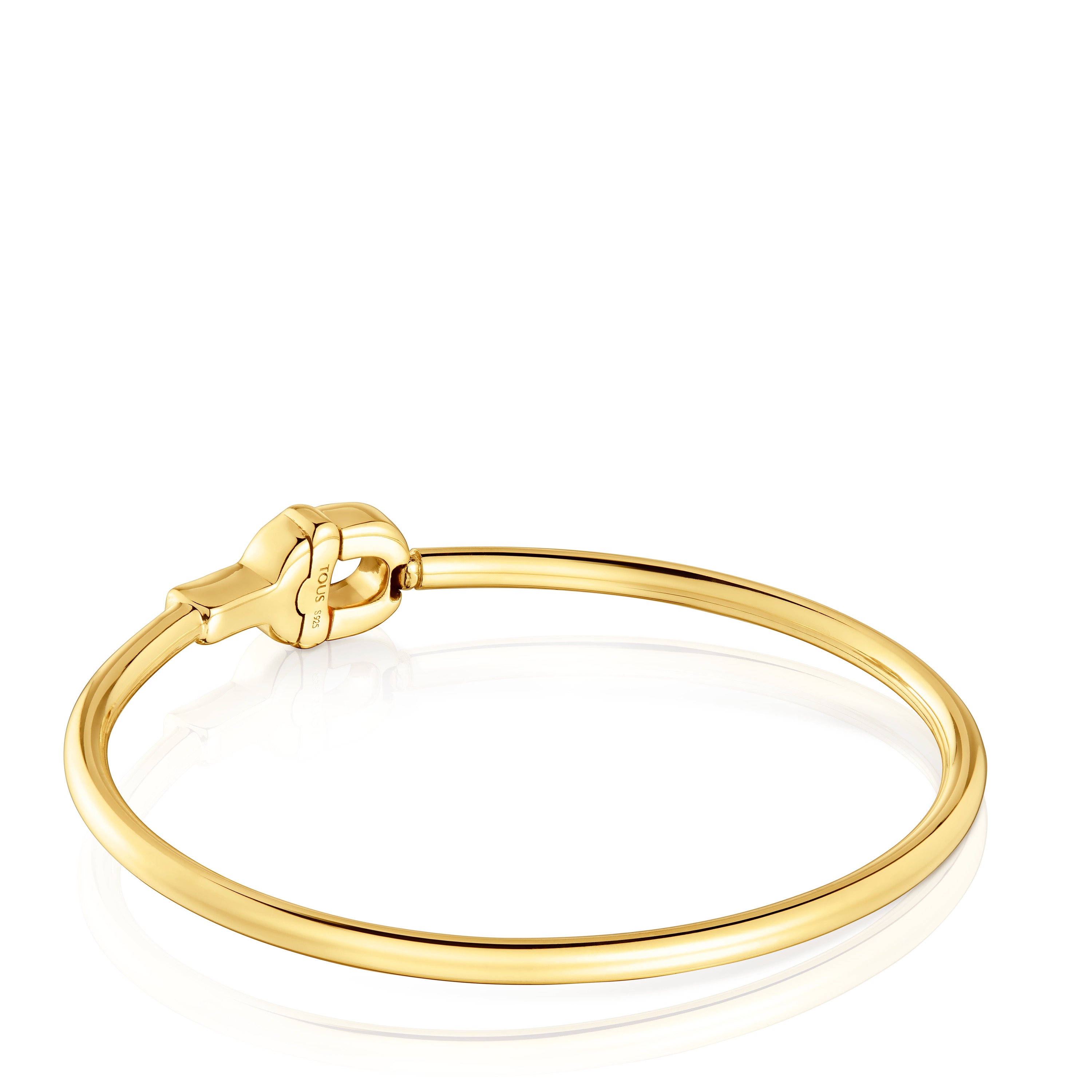 Bangle with 18kt gold plating over silver and green motif TOUS MANIFESTO