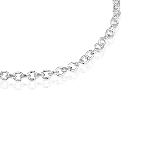 Collaret curt de plata 42 cm Basic