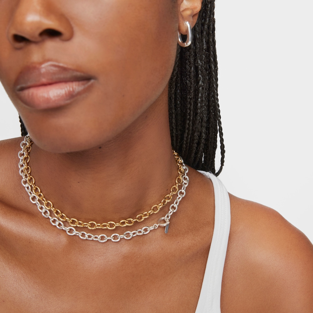 Short 42 cm silver Necklace TOUS Basics Short 42 cm silver Necklace TOUS Basics
